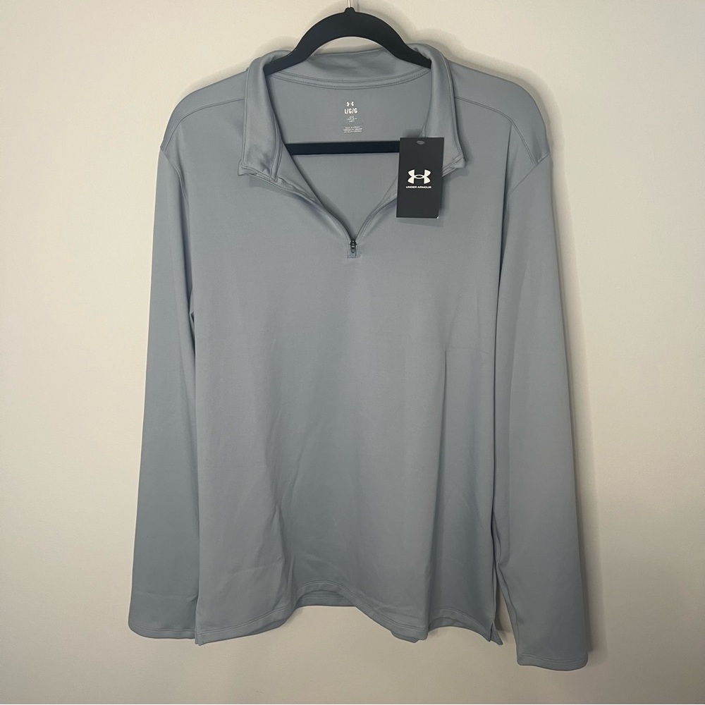NWT Under Armour UA Motion 1/4 Zip Active Pullover Gray Long Sleeve Men’s Large